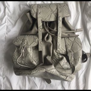 TOPSHOP snakeskin backpack